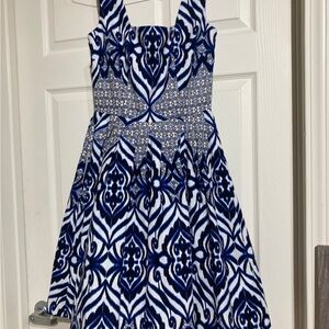 Stylish Blue and White Women Dress